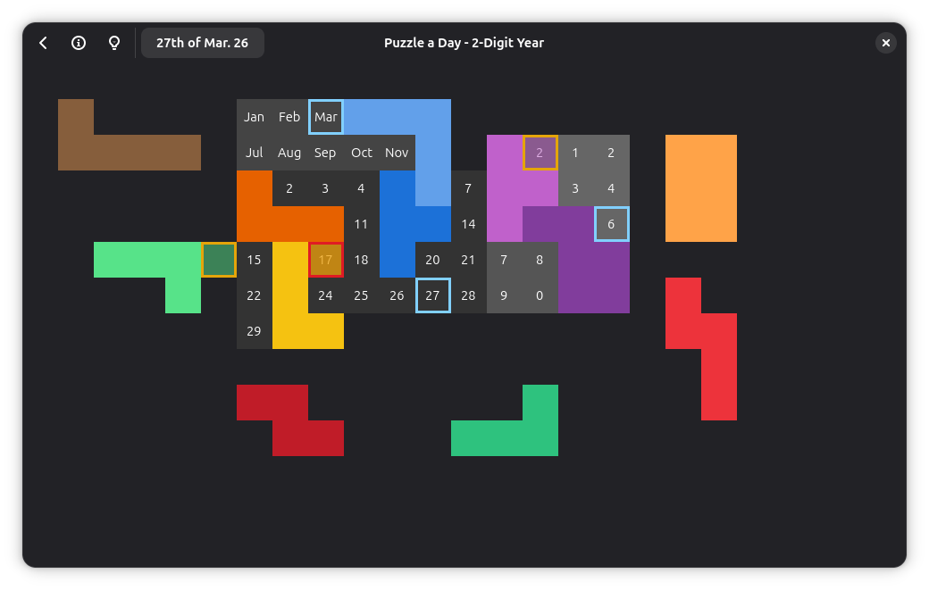 While solving a puzzle